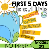 Back to School First 5 Days ~ Themed activities First Week