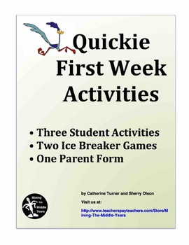 Preview of Back to School Writing Activities, Games and Forms for the First Days of School
