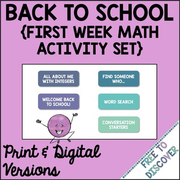 Back to School: First Week Math Activity Set