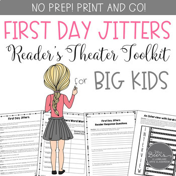 Preview of Back to School First Day Jitters Reader's Theater Script for Grades 4-8