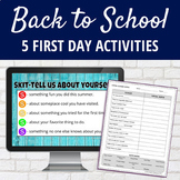 Back to School: First Day Materials