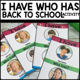I Have Who Has Game Back to School Activity Editable Ice Breaker
