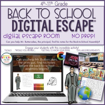Preview of Back to School Escape Room, Digital Escape Room