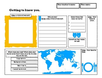 Preview of Back to School - First Day of School. Getting to Know Your Students.