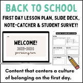 Back to School | First Day of School Lesson Plan & Slides 