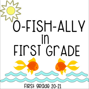 Preview of Back to School First Grade Goldfish Label