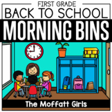 Back to School First Grade Morning Tubs / Bins (Morning Work)