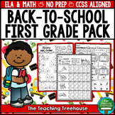Back to School First Grade Pack, Print & Go, No Prep, CCSS