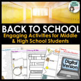 Back to School / First Week Back Digital Activities for Tw