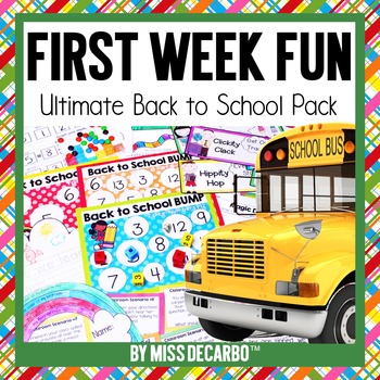 Preview of Back to School First Week Fun