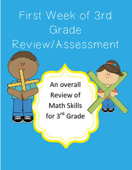 Preview of Back to School First Week of 3rd Grade Review/Assessment