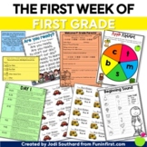 1st Grade Back to School First Week of First Grade Activities