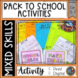 Back to School: First Week of School Activities with Math 