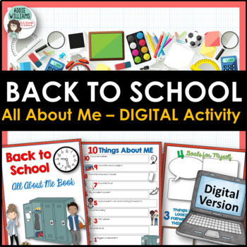 Preview of Back to School / First Week of School Get to Know You Digital Activity