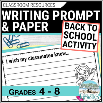 Preview of Back to School: First Week of School Writing Prompts "I Wish My Teacher Knew"