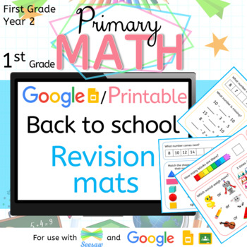 Preview of Back to School - First grade Math Revision Mats