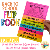 Back to School Flip Book EDITABLE | Meet the Teacher | Ope