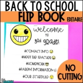 Back to School Flip Book Emoji Hashtag EDITABLE