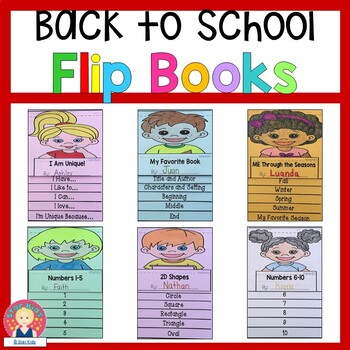 Preview of Back to School Flip Books for Kindergarten and First Grade