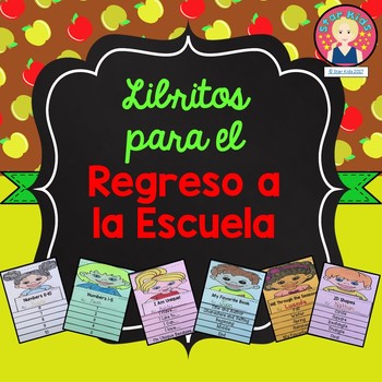 Preview of Back to School Flip Books in SPANISH for K-1