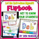 Back to School Flipbook Activity {Editable}: Let Me Introd