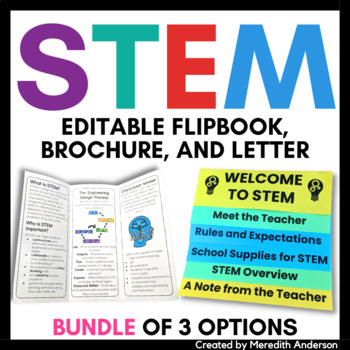 Preview of Back to School Flipbook, Brochure, and Letter for STEM