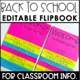 Back to School Flipbook | Meet the Teacher Flip Book | Ope