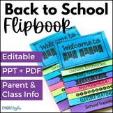 Back to School Flipbook for Meet the Teacher Night - Editable Parent Handbook