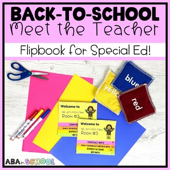 Preview of Back-to-School Flipbook for Special Education | Meet the Teacher