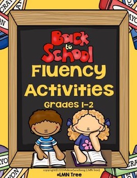 Preview of Back to School Fluency Activities