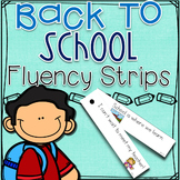 Back to School Fluency Strips
