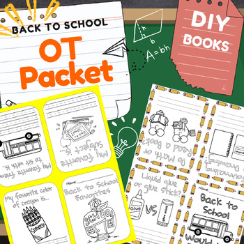 Preview of Back to School Folding/Coloring/Writing Books: Occupational Therapy (OT)