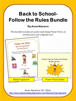 Preview of Back to School - Follow the Rules Bundle