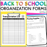 Back to School Forms