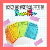 Back to School Forms Growing Bundle!