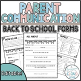 Back to School Forms | Parent Communication & Organization