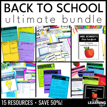 Back to School Forms Printables Checklists Templates Editable BUNDLE