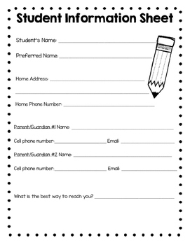 Classroom Donation Form Spanish & English