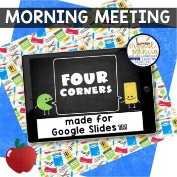 Preview of Back to School Four Corners Icebreaker Activity for Google Slides™