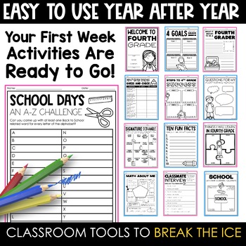 Back to School Fourth Grade Printables and Activities by ...