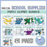 Back to School Fraction Math Clipart Bundle
