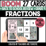Back to School Fractions Puzzle Boom Cards Grade 4