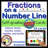 Back to School Fractions on a Number Line Boom Cards Digit