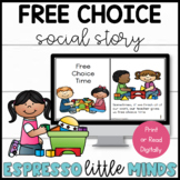 Back-to-School Free Choice Play Time Social Story Digital or Printable