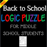Back to School ~ Free Logic Puzzle!