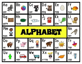 Back to School Freebie #67- Alphabet Chart Mat Poster - Preschool by ...