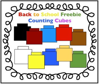 Preview of Back to School Freebie: Counting Cubes Clipart for Math