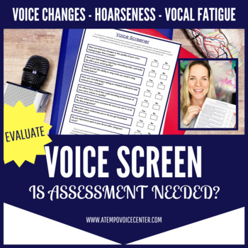 Preview of Voice Screener Evaluation for Speech Therapy