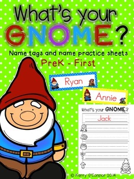 Preview of Back to School Freebie  - What's your gnome (name)?
