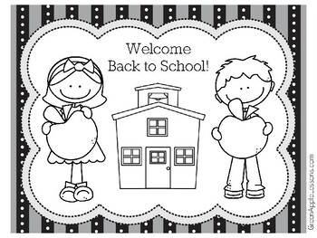First Day Of Preschool Coloring Page Worksheets Teaching Resources Tpt